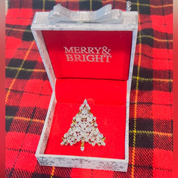 Dillard’s Jewelry - Silver and gold Christmas Tree Brooch